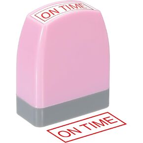 PATIKIL Credit Notice Stamp Self Inking, Red Ink Office Stamps Pre Inked Message Stamp Refillable Business Stamp, Pink