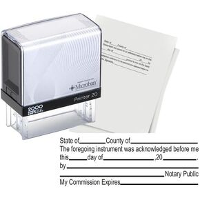 Handy Stamps Professional Acknowledgement Notary Stamps Self Inking Stamp for Sworn and Subscribed Notary Rubber Stamp Applicable for Any State Crisp Impression Size 1 3/8" x 2 15/16"