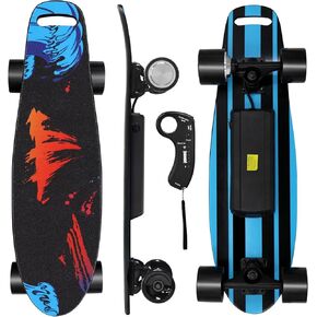 Electric Skateboard with 350W Motor, 27" Eboard with Remote Control, 4 Modes Max 10Mph, 8 Layers Deck, Electric Skateboards for Beginners and Teens, ES6 SE