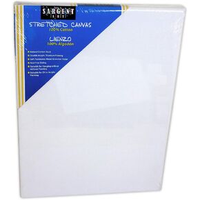 Sargent Art 90-2018 9x12-Inch Stretched Canvas, 100% Cotton Double Primed, Natural