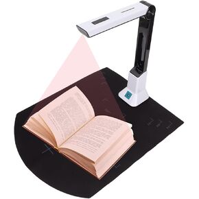 Professional Document Scanner, 8 Million Pixels Book&Document Camera Scanner with Automatic Correction, Auto Focusing Foldable Portable USB Document Camera, Smart OCR for