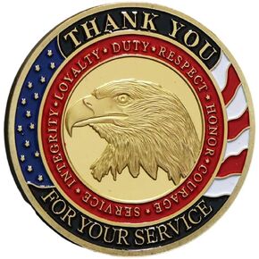 Military Challenge Coins Thank You for Your Service Veterans Gift Coins Honoring All Who Served Military Appreciation Coins