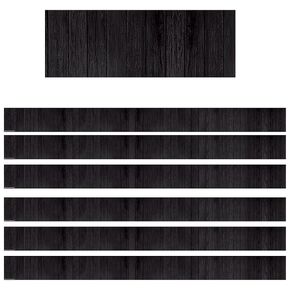 Teacher Created Resources Black Wood Straight Border Trim, 35 Feet, 6 Packs