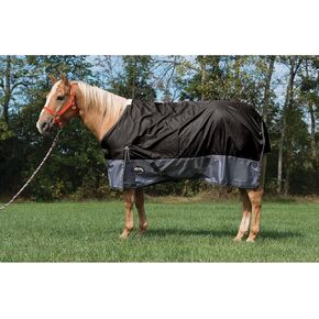 Weaver Leather Premium Turnout Horse Blanket - Polyester Fiber Fill, 600-denier, Black, 72",