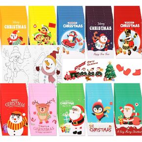 Crtiin 100 Pcs Christmas Coloring Books for Boys Girls Mini Xmas Coloring Book Bulk Christmas Party Favors Stocking Stuffers Goodie Bags Filler Fun Holiday Activity Party Supplies Gifts, 10 Styles