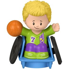 Replacement Part for Fisher-Price Big Yellow Schoolbus Playset GLT75 - Replacement Josh Figure in Wheelchair Playing Basketball