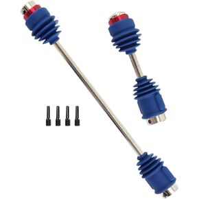 Centor Drive Shaft Upgrades Part for 1/10 E-Maxx,Front Rear #45 Steel Centor Driveshafts CVD Hop-up,Replace #5151R,2-Pack,Blue (More Powerful)