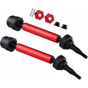 Steel Vorteks 3S Drive Shaft & Wheel Hex Hub for Arrma 1/10 Granite Senton Vorteks 3S BLX & 550 Mega Front Rear CVD Driveshaft Upgrades Part Red