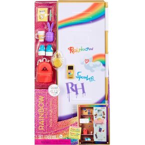 Rainbow High Design & Style Locker Playset with Shelves, Hangers, Accessories and Stickers, Toy Gift for Kids Ages 4-12+