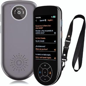 Language Translator Device No WiFi Needed, Two-Way AI Voice Translation Device with 137 Languages 3.5" HD Portable Offline Online Voice Text Translation 2024 Real-time High Accuracy Translator(Grey)