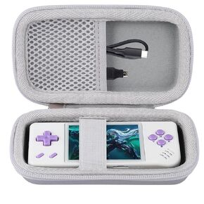 khanka Hard Travel Case Replacement for RG28XX Retro Handheld Game Console,Case Only.(White+ One HDMI Adapter)