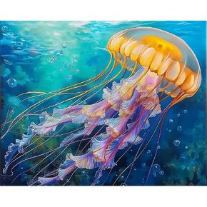 Natuyalo Paint by Numbers for Adults - DIY Adult Paint by Number Kits Painting on Canvas Cow in Flowers Painting by Numbers for Beginners, Animal Art Craft Kits for Adults (16x20 Inch)