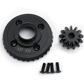 Steel Front Rear Differential Ring Gear Pinion Gear for Tra-xxas 1/7 UDR Unlimited Desert Racer Upgrades Part (Rear)