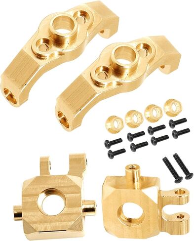 RC Upgrades Parts for 1/18 TRX4M,Brass Steering Blocks Knuckle & Caster Blocks C-Hubs Hops Up for 1/18 TRX4M RC Crawler,Brass in Saudi Arabia