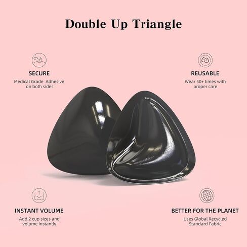 Sticky Push Up Bra Inserts 2 Pairs-Double Sided Sticky Waterproof Bra Pads for Volume-Bathing Suit Bikini Inserts in Saudi Arabia