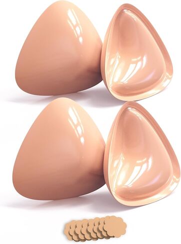 Sticky Push Up Bra Inserts 2 Pairs-Double Sided Sticky Waterproof Bra Pads for Volume-Bathing Suit Bikini Inserts in Saudi Arabia