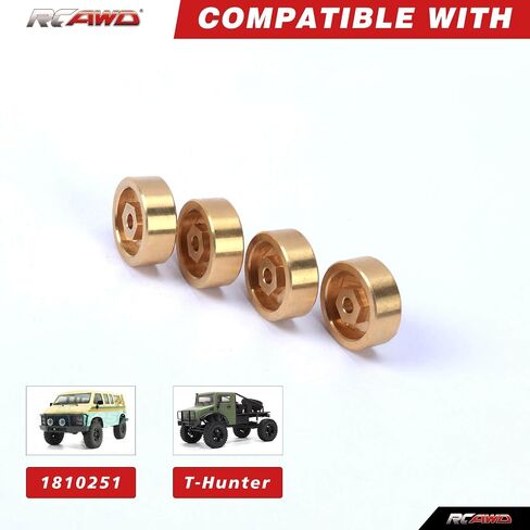 RCAWD 46g محولات محور العجلة النحاسية الكاملة المرجحة لـ Hobby Plus CR-18P Rock Van، T-Hunter، Trail Hunter ترقيات الأجزاء in Saudi Arabia