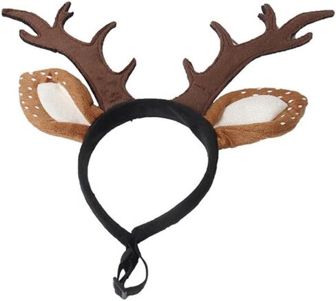 Cat Reindeer Antlers Cat Xmas Hat Pet Headbands Cat Christmas Accessories Pet Holiday Costume in Saudi Arabia