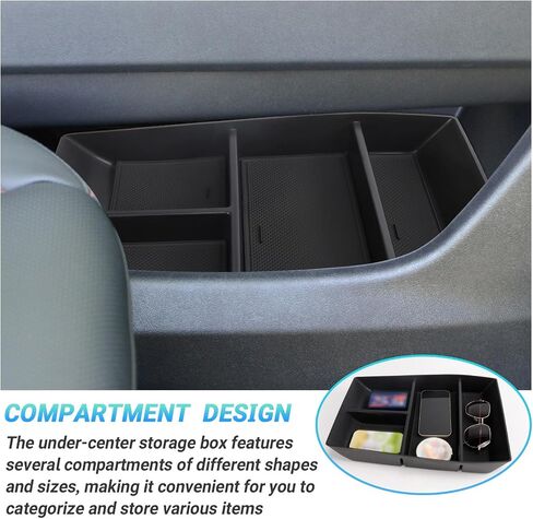 Center Console Organizer Compatible with 2025 Camry Accessories, Armrest Storage Box Glove Organizer Tray Secondary Insert with Coin and Sunglasses Holder in Saudi Arabia