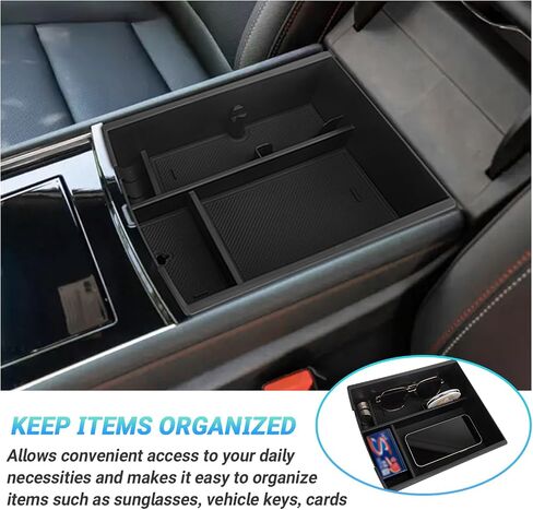 Center Console Organizer Compatible with 2025 Camry Accessories, Armrest Storage Box Glove Organizer Tray Secondary Insert with Coin and Sunglasses Holder in Saudi Arabia