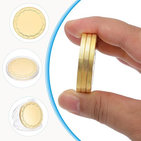 PATIKIL 6pcs Blank Coins for Engraving, 40mm Coin Blanks Laser Engraving Blanks Custom Challenge Coins Polished Metal Disc Circle Round Plate for Laser Engraving Stamping, Silver Rose Gold in Saudi Arabia
