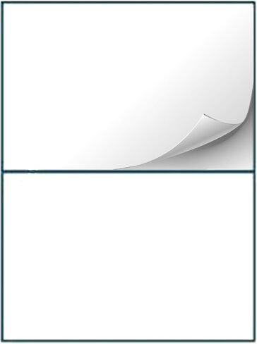 Shop4Mailers 2-Up White Permanent Self Adhesive Shipping Labels 5 ½" x 8 1/2" Easy Peel Stickers for Laser & Inkjet Printers - 100 Sheets - 200 Count Labels in Kuwait
