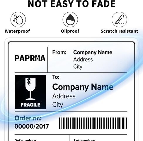 Direct Thermal Label Roll Shipping Labels 4" x 6" Thermal Printer Paper - Zebra Rollo Compatible, 250 Labels Per Roll (Permanent Adhesive & Perforated) in Saudi Arabia
