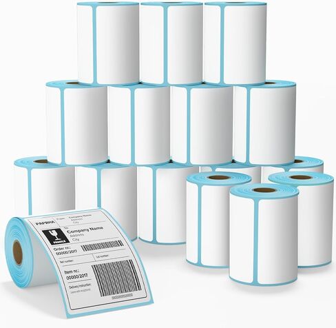 Direct Thermal Label Roll Shipping Labels 4" x 6" Thermal Printer Paper - Zebra Rollo Compatible, 250 Labels Per Roll (Permanent Adhesive & Perforated) in Saudi Arabia