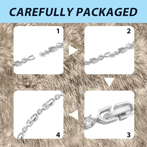 3pcs Necklace Bracelet Extenders - Gold/Silver/Rose Gold Plated Crystal Rhinestone Foldover Clasp Set - Jewelry Making Extensions in Kuwait