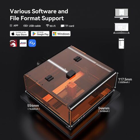 ATOMSTACK A24 Ultra 24000mW Output Laser Engraving Machine for Bulk Engraving Cutting with Enclosure Camera Engraving Machine for Wood Acrylic Leather Stone Metal with B3 Enclosure in Saudi Arabia