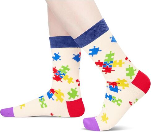 HAPPYPOP Gifts for Autistic Boys Children - Autism Gifts Autism Awareness Gifts, Autism Socks for Kids 4-12 Years in Saudi Arabia