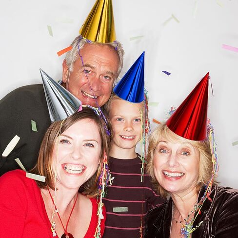 HaiMay 24 Pieces Cone Party Hats Metallic Foil Cone Hats Colorful Party Cone Hats Birthday Paper Hats for Birthday Parties, 6 Colors in Saudi Arabia