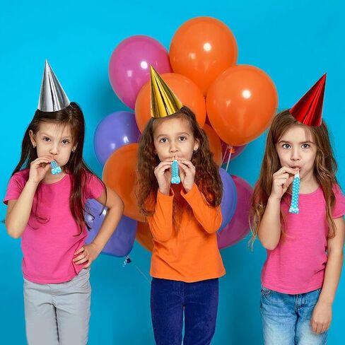 HaiMay 24 Pieces Cone Party Hats Metallic Foil Cone Hats Colorful Party Cone Hats Birthday Paper Hats for Birthday Parties, 6 Colors in Saudi Arabia