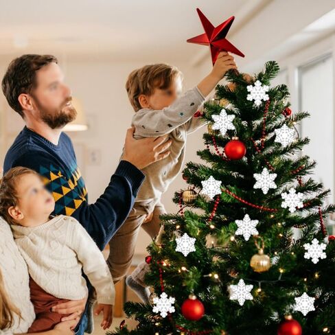 Vuzvuv 60Pcs White Paper Snowflakes Cutouts with Glue Points,Snowflakes Cut Outs Winter Christmas Decorations for Classroom Bulletin Board Party in Kuwait