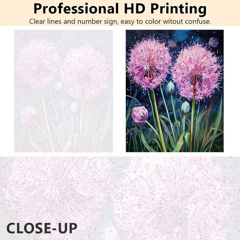 TUMOVO Bouquet Paint by Numbers, Bouquet of White Hydrangeas in a Vase Paint by Numbers for Adults Flowers Oil Painting with Brushes and Pigment, Arts Craft for Home Decor, 16x20 Inch in Kuwait