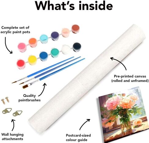 eniref Paint by Numbers for Adults, Vase Flowers by Window DIY Arts and Crafts for Adults Beginners, Acrylic Paint by Numbers Kits with Paints and Brushes,Perfect for Home Decor 16X20 Inch in Saudi Arabia