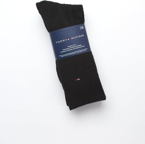 Tommy Hilfiger Mens Athletic Socks Cushion Crew Socks (3 Pack), Size 7-12, White in Saudi Arabia