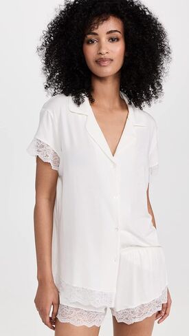 Eberjey Women's Malou Lace Shorts PJ Set in Kuwait