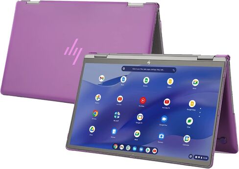 حافظة mCover صلبة متوافقة فقط مع أجهزة الكمبيوتر المحمولة HP Chromebook x360 14C-CD0000 Series 14 بوصة (لا تناسب أي أجهزة كمبيوتر محمولة أخرى من HP Chromebook وWindows) - أرجواني in Saudi Arabia