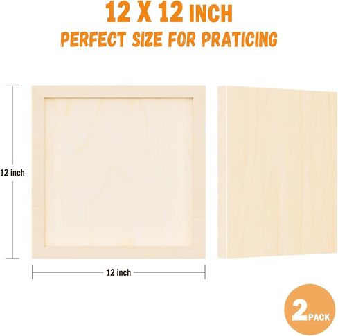 Wooden Canvas Panels Board 12x12 Inch-Square Wooden Panels Art Wood Boards for DIY Painting Crafts Christmas Supplies in Saudi Arabia