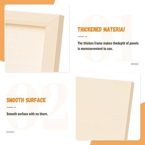 Wooden Canvas Panels Board 12x12 Inch-Square Wooden Panels Art Wood Boards for DIY Painting Crafts Christmas Supplies in Saudi Arabia