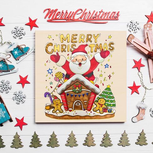 Wooden Canvas Panels Board 12x12 Inch-Square Wooden Panels Art Wood Boards for DIY Painting Crafts Christmas Supplies in Saudi Arabia