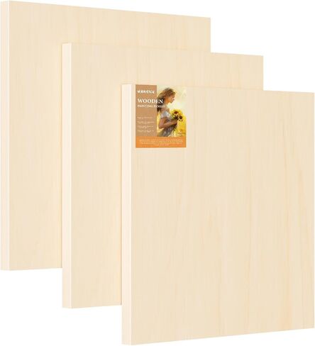 Wooden Canvas Panels Board 12x12 Inch-Square Wooden Panels Art Wood Boards for DIY Painting Crafts Christmas Supplies in Saudi Arabia