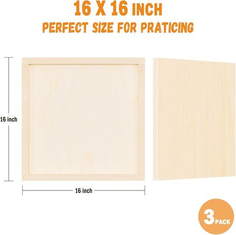 Wooden Canvas Panels Board 12x12 Inch-Square Wooden Panels Art Wood Boards for DIY Painting Crafts Christmas Supplies in Saudi Arabia