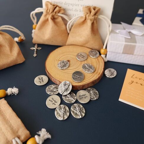 Cardinal Memorial Coin - Vintage Funeral Keepsakes for in Memory of Loved Ones - Pocket Angel Tokens Wedding Presents Remembrance Gifts (Silver/20pcs) in Saudi Arabia
