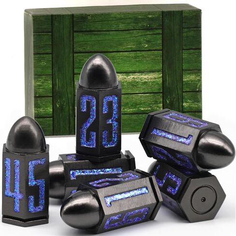 Bullet Dice Set, DND Dice Metal Revolver Dice，ZHOORQI D6 Dice Gun Dice D&D Gifts for Dungeons and Dragons, Pathfinder, Warhammer 40k or Theme Tabletop Games (7-Blood Sliver) in Saudi Arabia
