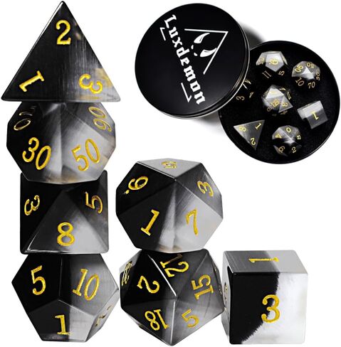 Starry Gemstone D&D Dice Set,Blue Sandstone ERPG Game Dice.Magic The Gathering Dice Set,DND Dice Sets in Saudi Arabia
