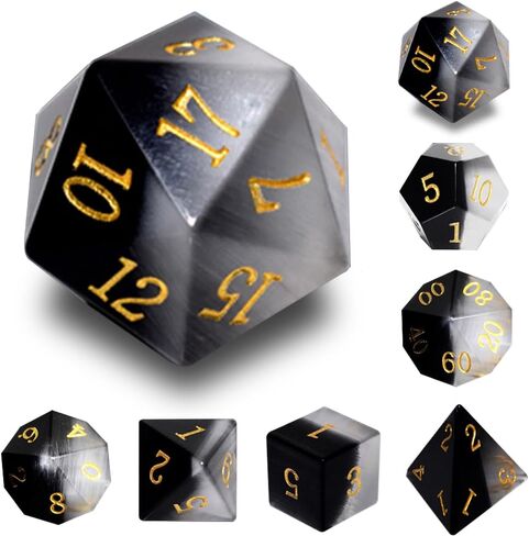 Starry Gemstone D&D Dice Set,Blue Sandstone ERPG Game Dice.Magic The Gathering Dice Set,DND Dice Sets in Saudi Arabia