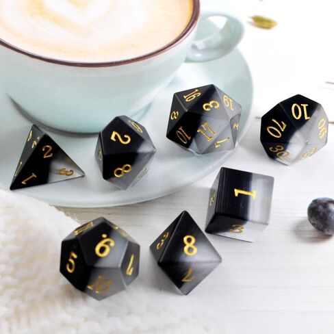 Starry Gemstone D&D Dice Set,Blue Sandstone ERPG Game Dice.Magic The Gathering Dice Set,DND Dice Sets in Saudi Arabia