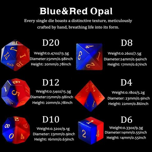 Starry Gemstone D&D Dice Set,Blue Sandstone ERPG Game Dice.Magic The Gathering Dice Set,DND Dice Sets in Saudi Arabia
